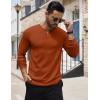 imageCOOFANDY Mens Henley Shirts Long Sleeve Button TShirt Lightweight Fashion Casual Pullover ShirtCaramel