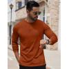 imageCOOFANDY Mens Henley Shirts Long Sleeve Button TShirt Lightweight Fashion Casual Pullover ShirtCaramel
