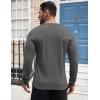 imageCOOFANDY Mens Henley Shirts Long Sleeve Button TShirt Lightweight Fashion Casual Pullover ShirtDark Grey