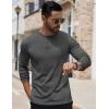 imageCOOFANDY Mens Henley Shirts Long Sleeve Button TShirt Lightweight Fashion Casual Pullover ShirtDark Grey
