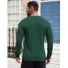 imageCOOFANDY Mens Henley Shirts Long Sleeve Button TShirt Lightweight Fashion Casual Pullover ShirtGreen