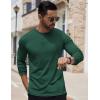 imageCOOFANDY Mens Henley Shirts Long Sleeve Button TShirt Lightweight Fashion Casual Pullover ShirtGreen