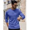 imageCOOFANDY Mens Henley Shirts Long Sleeve Button TShirt Lightweight Fashion Casual Pullover ShirtHeather Blue