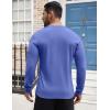 imageCOOFANDY Mens Henley Shirts Long Sleeve Button TShirt Lightweight Fashion Casual Pullover ShirtHeather Blue