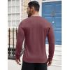 imageCOOFANDY Mens Henley Shirts Long Sleeve Button TShirt Lightweight Fashion Casual Pullover ShirtHeather Burgundy