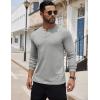 imageCOOFANDY Mens Henley Shirts Long Sleeve Button TShirt Lightweight Fashion Casual Pullover ShirtHeather Grey