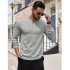 imageCOOFANDY Mens Henley Shirts Long Sleeve Button TShirt Lightweight Fashion Casual Pullover ShirtHeather Grey
