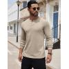 imageCOOFANDY Mens Henley Shirts Long Sleeve Button TShirt Lightweight Fashion Casual Pullover ShirtHeather Khaki
