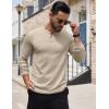 imageCOOFANDY Mens Henley Shirts Long Sleeve Button TShirt Lightweight Fashion Casual Pullover ShirtHeather Khaki