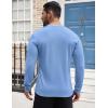 imageCOOFANDY Mens Henley Shirts Long Sleeve Button TShirt Lightweight Fashion Casual Pullover ShirtLight Blue