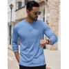 imageCOOFANDY Mens Henley Shirts Long Sleeve Button TShirt Lightweight Fashion Casual Pullover ShirtLight Blue