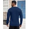 imageCOOFANDY Mens Henley Shirts Long Sleeve Button TShirt Lightweight Fashion Casual Pullover ShirtNavy Blue