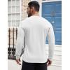 imageCOOFANDY Mens Henley Shirts Long Sleeve Button TShirt Lightweight Fashion Casual Pullover ShirtWhite