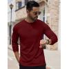 imageCOOFANDY Mens Henley Shirts Long Sleeve Button TShirt Lightweight Fashion Casual Pullover ShirtWine Red