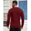 imageCOOFANDY Mens Henley Shirts Long Sleeve Button TShirt Lightweight Fashion Casual Pullover ShirtWine Red