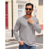 imageCOOFANDY Mens Henley Shirts Long Sleeve Button TShirtLight Grey