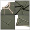 imageCOOFANDY Mens Henley Shirts Long Sleeve Casual Button V Neck TShirt Lightweight Fashion Pullover ShirtsHeather Army Green