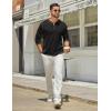 imageCOOFANDY Mens Henley Shirts Long Sleeve Casual Maverick Slub Henley TShirts Lightweight Basic Tee01black