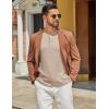 imageCOOFANDY Mens Henley Shirts Long Sleeve Casual Maverick Slub Henley TShirts Lightweight Basic Tee01light Khaki