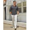 imageCOOFANDY Mens Henley Shirts Long Sleeve Casual Maverick Slub Henley TShirts Lightweight Basic TeeDark Gray