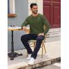 imageCOOFANDY Mens Henley Shirts Long Sleeve Casual Pullover Shirt Fashion Button TShirtArmy Green