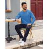 imageCOOFANDY Mens Henley Shirts Long Sleeve Casual Pullover Shirt Fashion Button TShirtBlue