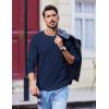 imageCOOFANDY Mens Henley Shirts Long Sleeve Casual Pullover Shirt Fashion Button TShirtNavy Blue