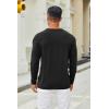 imageCOOFANDY Mens Henley Shirts Long Sleeve Casual Pullover TShirt Fashion Basic Button ShirtstAblack