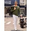imageCOOFANDY Mens Henley Shirts Long Sleeve Casual Pullover TShirt Fashion Basic Button ShirtstArmy Green