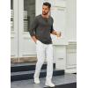 imageCOOFANDY Mens Henley Shirts Long Sleeve Casual Pullover TShirt Fashion Basic Button ShirtstDark Grey