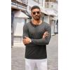 imageCOOFANDY Mens Henley Shirts Long Sleeve Casual Pullover TShirt Fashion Basic Button ShirtstDark Grey
