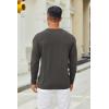 imageCOOFANDY Mens Henley Shirts Long Sleeve Casual Pullover TShirt Fashion Basic Button ShirtstDark Grey