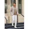 imageCOOFANDY Mens Henley Shirts Long Sleeve Casual Pullover TShirt Fashion Basic Button ShirtstKhaki
