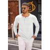 imageCOOFANDY Mens Henley Shirts Long Sleeve Casual Pullover TShirt Fashion Basic Button ShirtstWhite