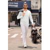 imageCOOFANDY Mens Henley Shirts Long Sleeve Casual Pullover TShirt Fashion Basic Button ShirtstWhite