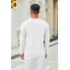 imageCOOFANDY Mens Henley Shirts Long Sleeve Casual Pullover TShirt Fashion Basic Button ShirtstWhite