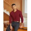imageCOOFANDY Mens Henley Shirts Long Sleeve Lightweight Button TShirt Casual Basic Tee TopWine Red