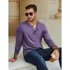 imageCOOFANDY Mens Henley TShirt Long Sleeve Casual Lightweight Pullover Shirts Soft Stretch Basic Tees Fall TopsPurple