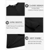 imageCOOFANDY Mens Henley TShirts Long Sleeve Pullover Shirt Casual Heavyweight Button Shirts Basic TeesBlack