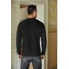 imageCOOFANDY Mens Henley TShirts Long Sleeve Pullover Shirt Casual Heavyweight Button Shirts Basic TeesBlack