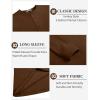 imageCOOFANDY Mens Henley TShirts Long Sleeve Pullover Shirt Casual Heavyweight Button Shirts Basic TeesBrown