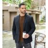 imageCOOFANDY Mens Henley TShirts Long Sleeve Pullover Shirt Casual Heavyweight Button Shirts Basic TeesBrown