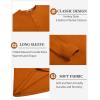 imageCOOFANDY Mens Henley TShirts Long Sleeve Pullover Shirt Casual Heavyweight Button Shirts Basic TeesCaramel