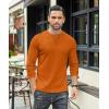 imageCOOFANDY Mens Henley TShirts Long Sleeve Pullover Shirt Casual Heavyweight Button Shirts Basic TeesCaramel