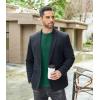 imageCOOFANDY Mens Henley TShirts Long Sleeve Pullover Shirt Casual Heavyweight Button Shirts Basic TeesDark Green