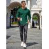 imageCOOFANDY Mens Henley TShirts Long Sleeve Pullover Shirt Casual Heavyweight Button Shirts Basic TeesDark Green