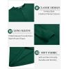 imageCOOFANDY Mens Henley TShirts Long Sleeve Pullover Shirt Casual Heavyweight Button Shirts Basic TeesDark Green