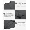 imageCOOFANDY Mens Henley TShirts Long Sleeve Pullover Shirt Casual Heavyweight Button Shirts Basic TeesDark Grey