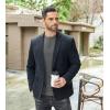 imageCOOFANDY Mens Henley TShirts Long Sleeve Pullover Shirt Casual Heavyweight Button Shirts Basic TeesDark Grey