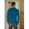 imageCOOFANDY Mens Henley TShirts Long Sleeve Pullover Shirt Casual Heavyweight Button Shirts Basic TeesDenim Blue